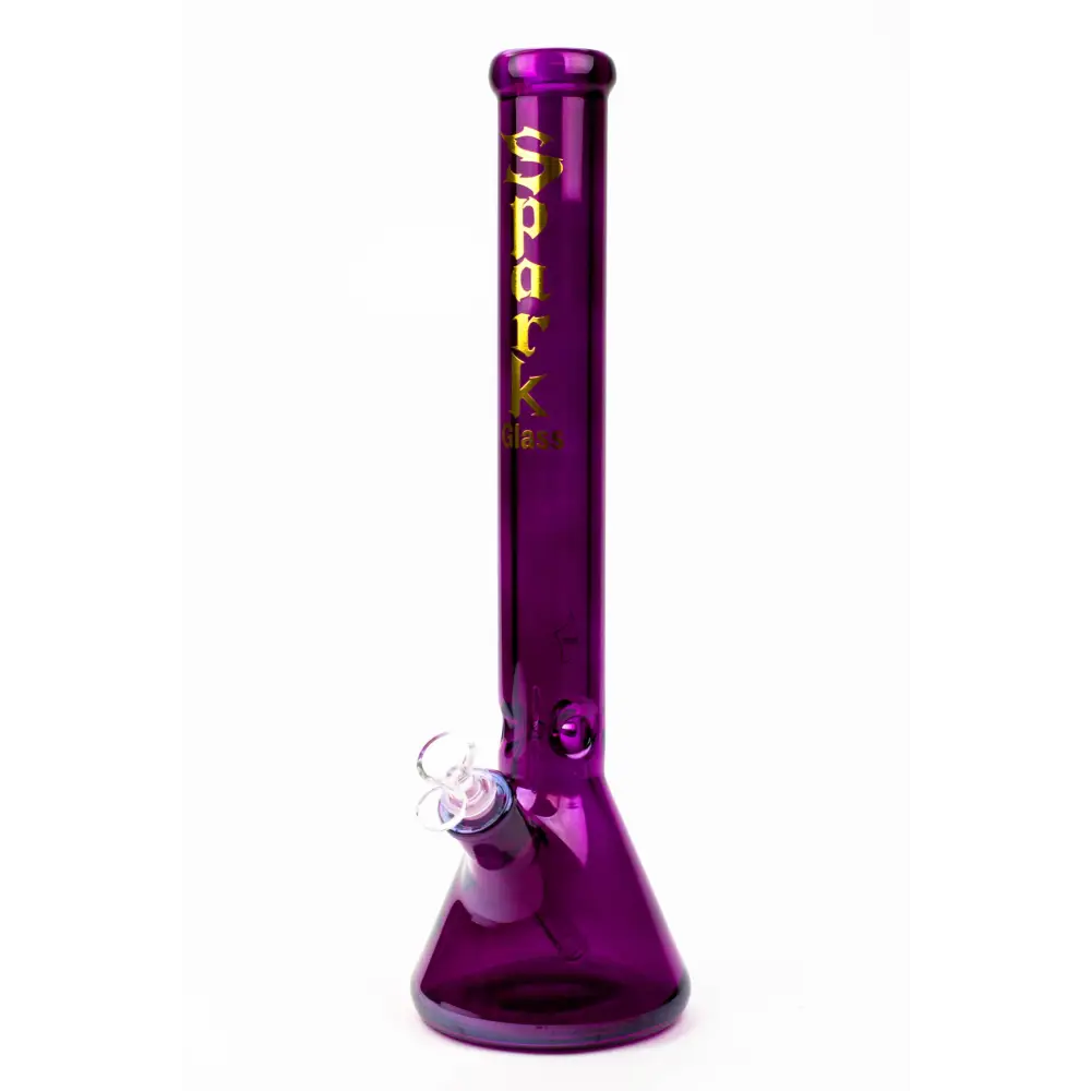 17.5" SPARK / 9 mm / Electroplated glass beaker bong_11