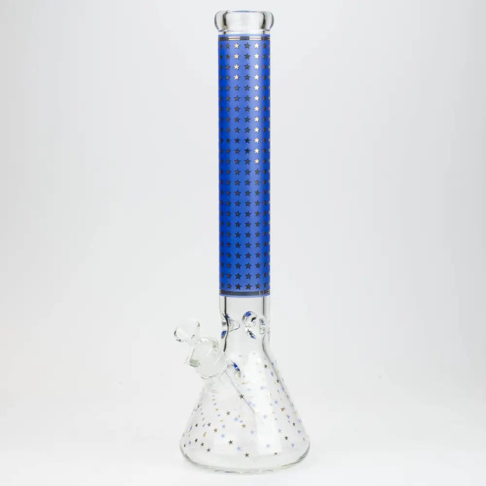 17.5" Star 7 mm glass water bong_3