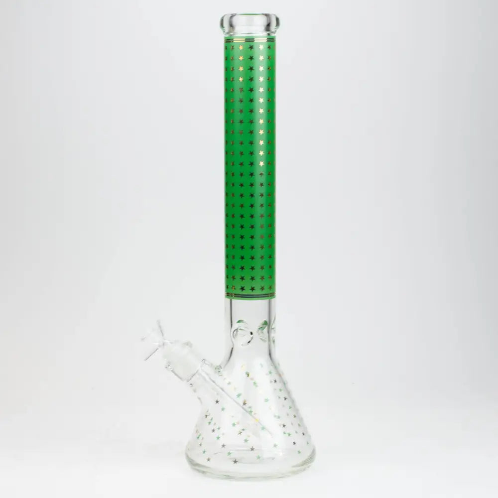 17.5" Star 7 mm glass water bong_5