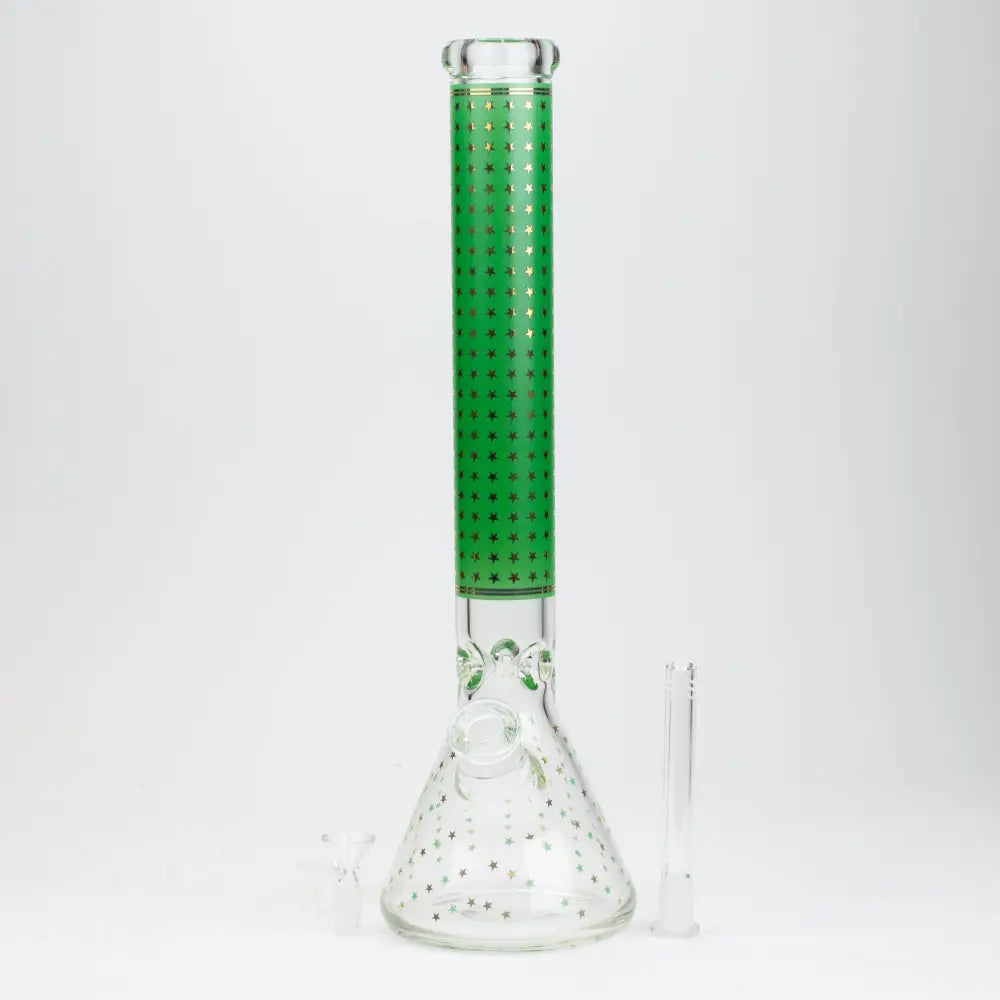 17.5" Star 7 mm glass water bong_10