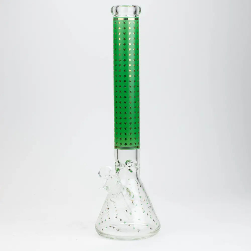 17.5" Star 7 mm glass water bong_4