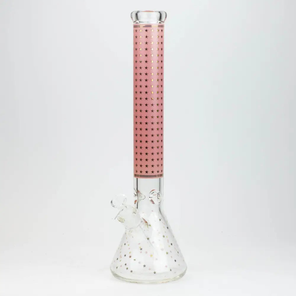 17.5" Star 7 mm glass water bong_1