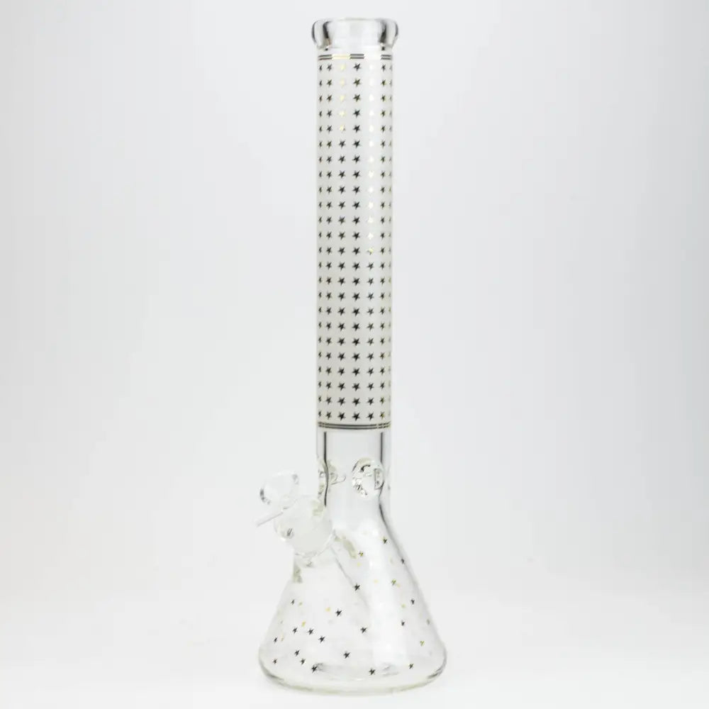 17.5" Star 7 mm glass water bong_2