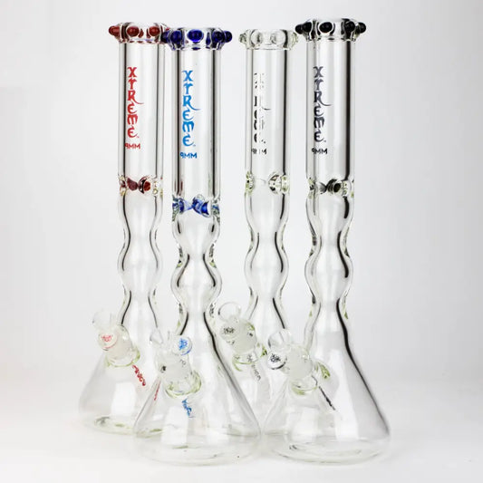 17.5" XTREME / 9 mm / curved tube glass water bong [XTR5002]_0