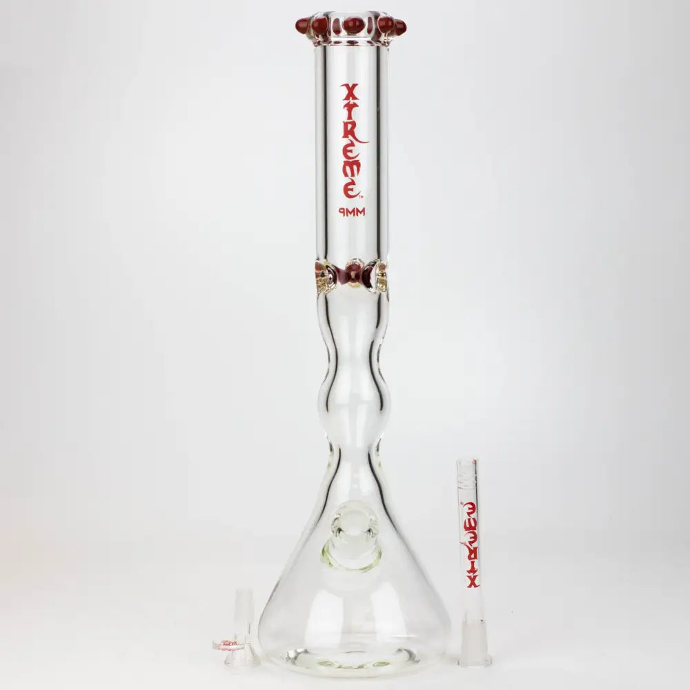 17.5" XTREME / 9 mm / curved tube glass water bong [XTR5002]_2