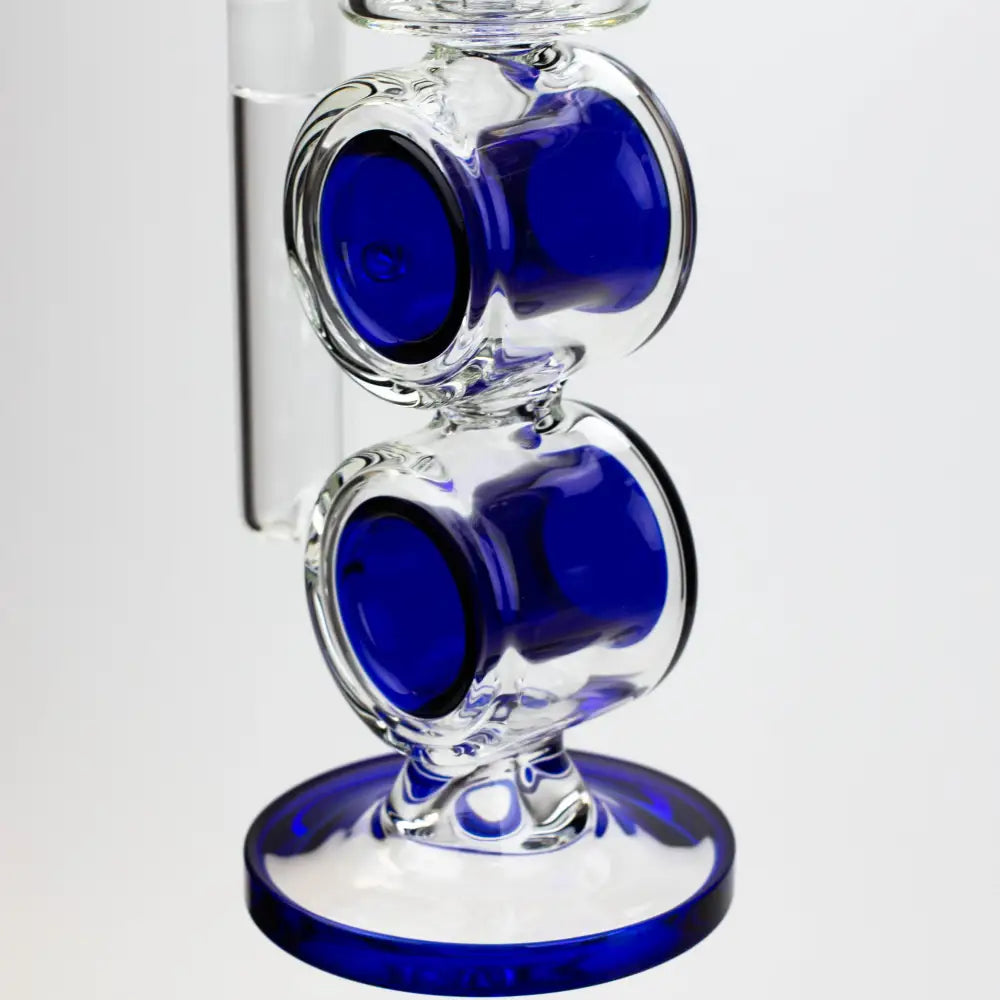 17" H2O Double ring glass water bong [H2O-5006]_2