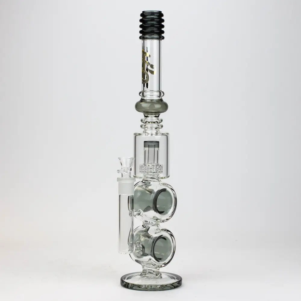 17" H2O Double ring glass water bong [H2O-5006]_6