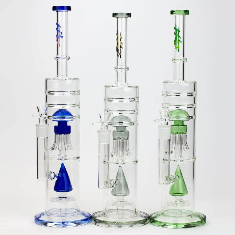 17" H2O dual diffuser glass water bong [H2O-5002]_0