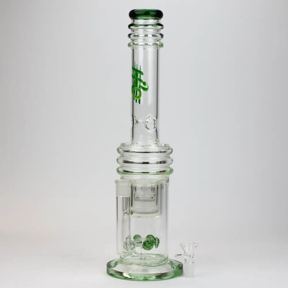 17" H2O glass water bong with double layer honeycomb [H2O-5005]_4