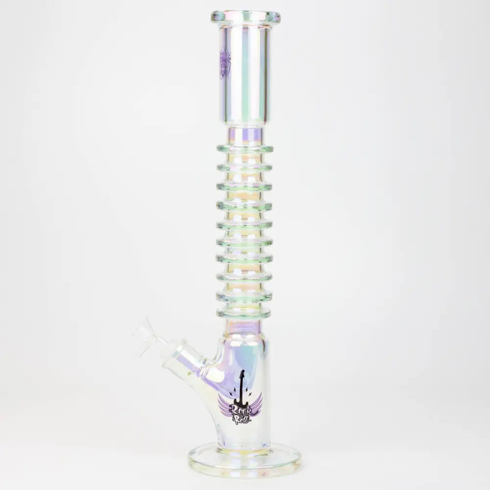 17" XTREME / 7 mm / Rock & Roll Electroplated Tube glass water bong [XTR5006]_1