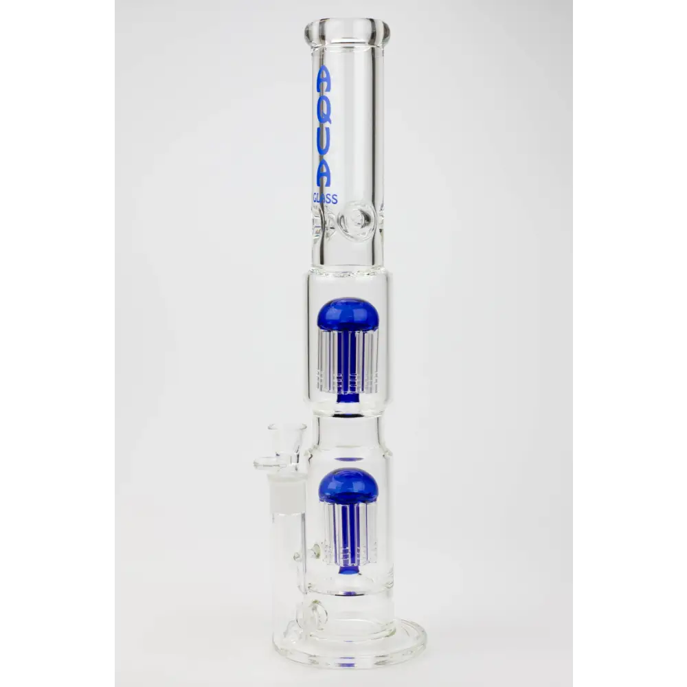 18.5" AQUA Glass Dual Tree arm / 7mm /glass water bong_3