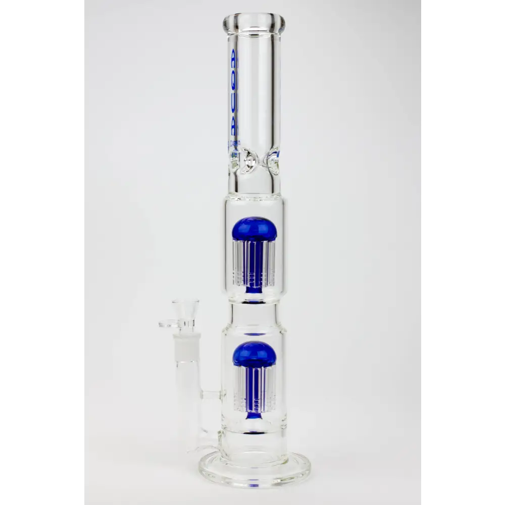 18.5" AQUA Glass Dual Tree arm / 7mm /glass water bong_2