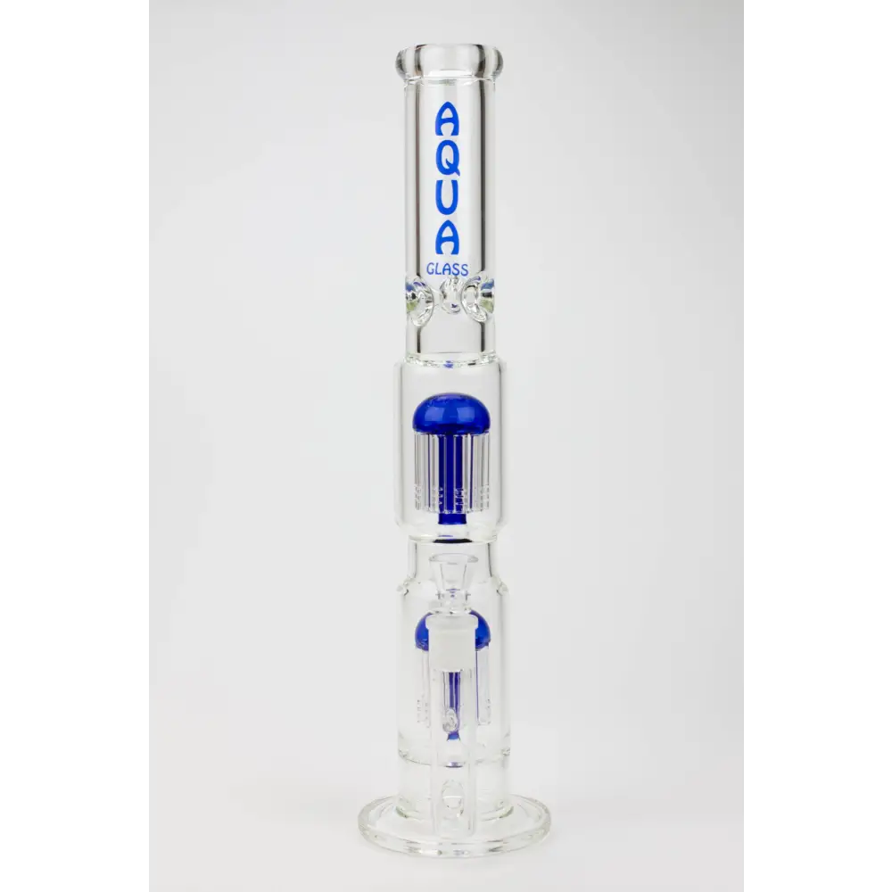 18.5" AQUA Glass Dual Tree arm / 7mm /glass water bong_6