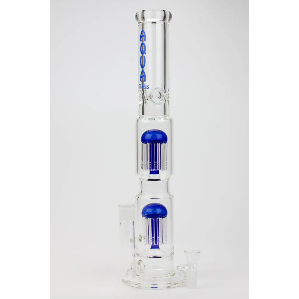 18.5" AQUA Glass Dual Tree arm / 7mm /glass water bong_1