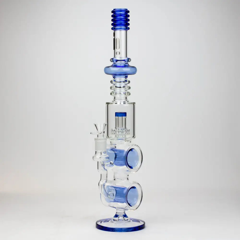 18.5" Infyniti Double ring glass water bong_4