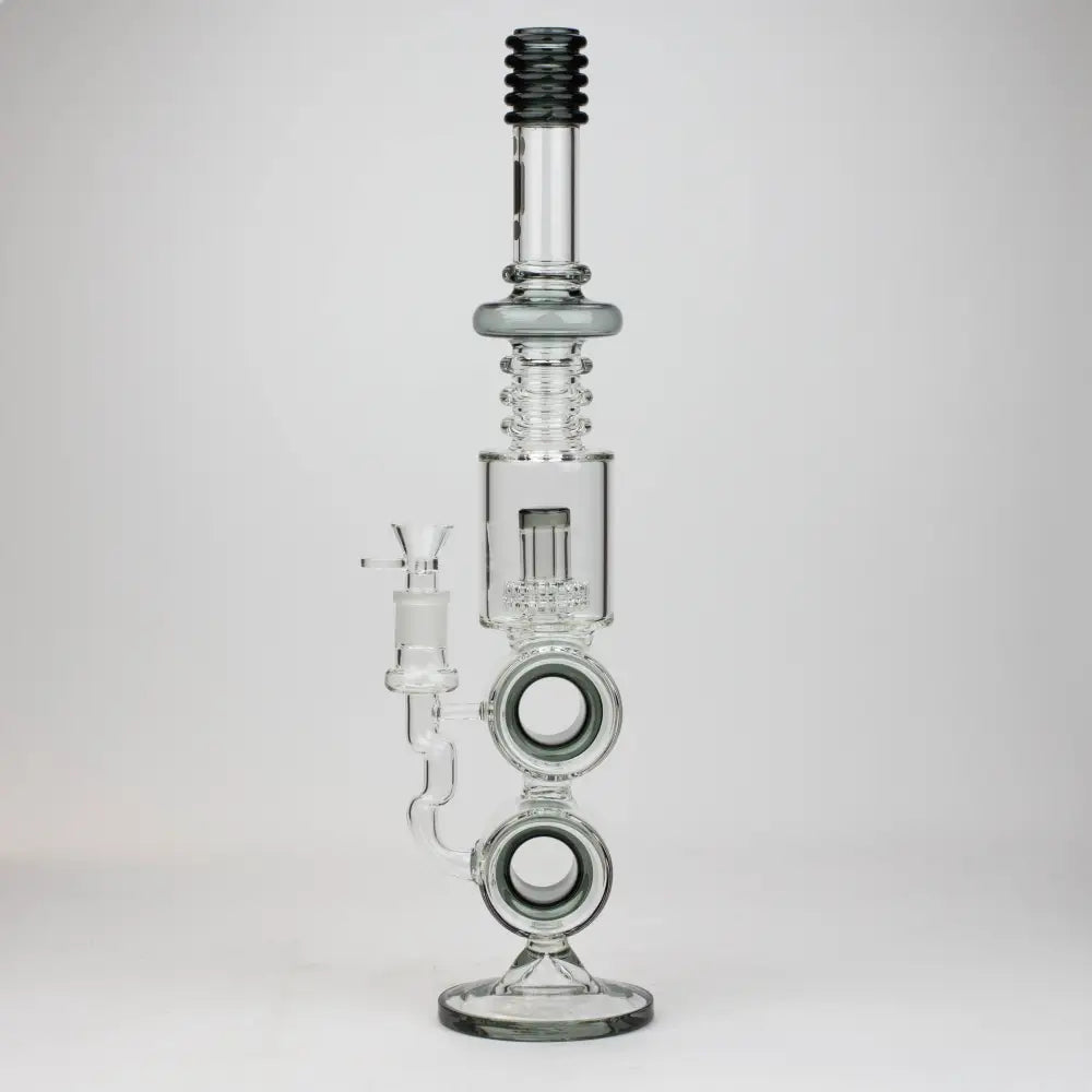 18.5" Infyniti Double ring glass water bong_7