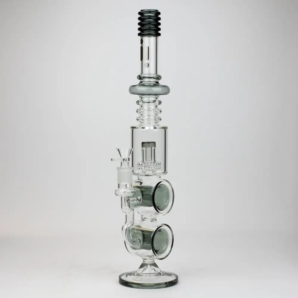 18.5" Infyniti Double ring glass water bong_6