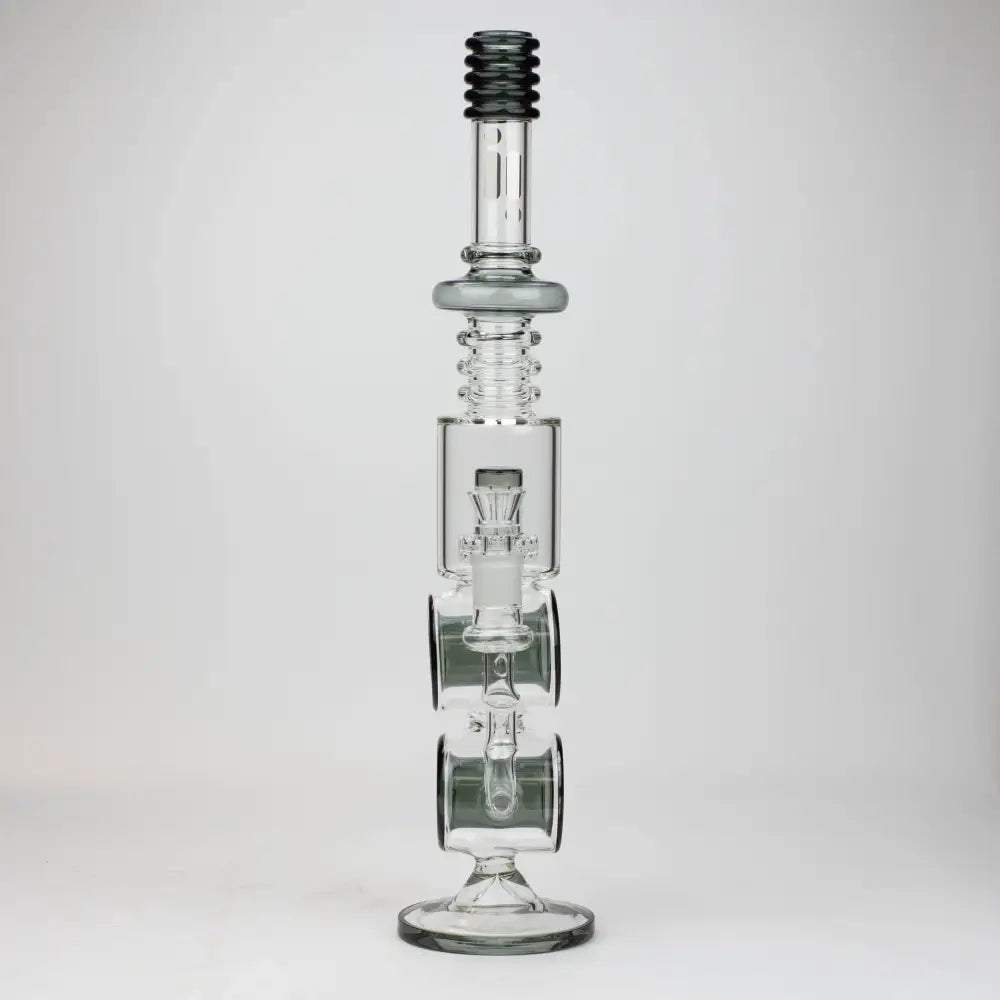 18.5" Infyniti Double ring glass water bong_8