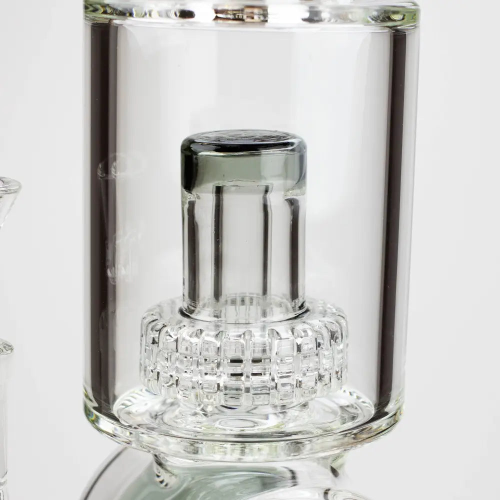 18.5" Infyniti Double ring glass water bong_10