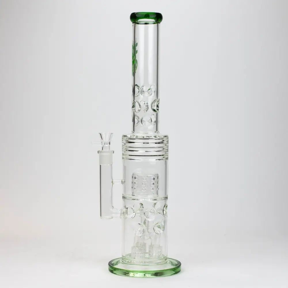 18" H2O glass water bong with thriple mini shower head diffuser [H2O-5007]_7