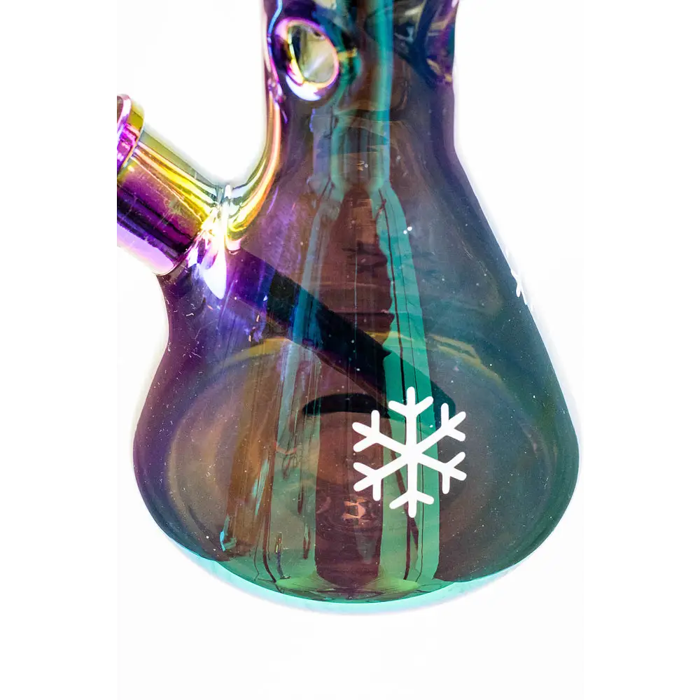 18" Infyniti Snowflake 7 mm metallic glass water bong_13