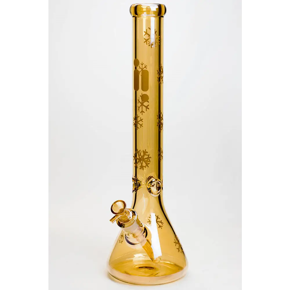 18" Infyniti Snowflake 7 mm metallic glass water bong_2