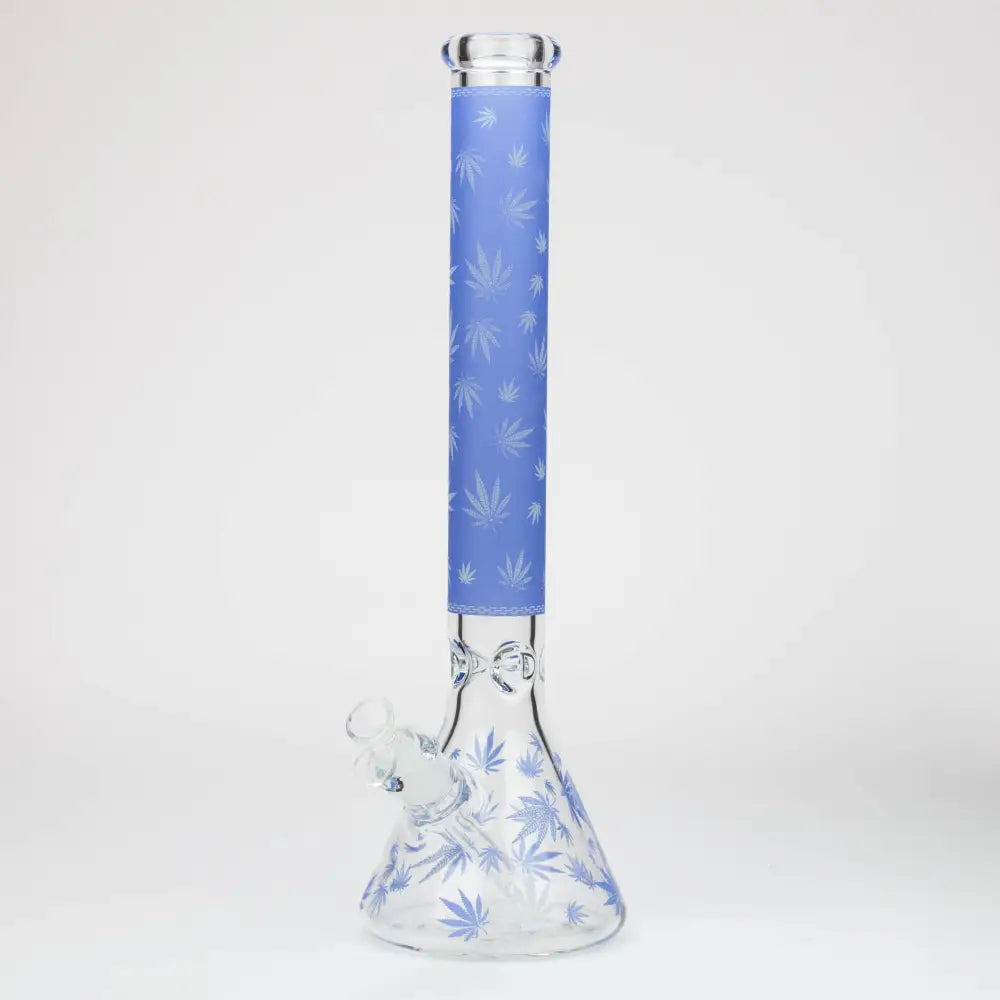 18" Leaf Glow in the dark 7 mm glass water bong_8