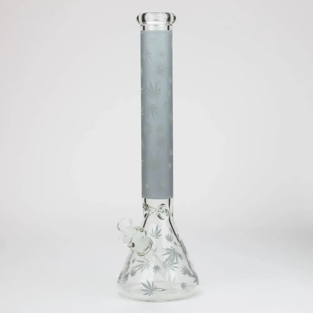 18" Leaf Glow in the dark 7 mm glass water bong_9