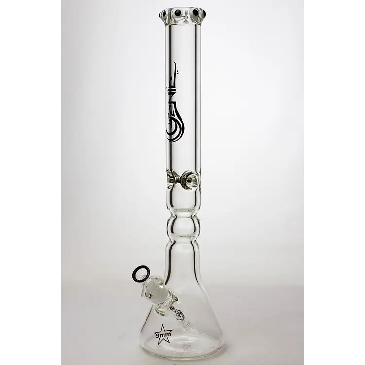 19.5" Genie 9 mm curved shaft glass beaker bong_13