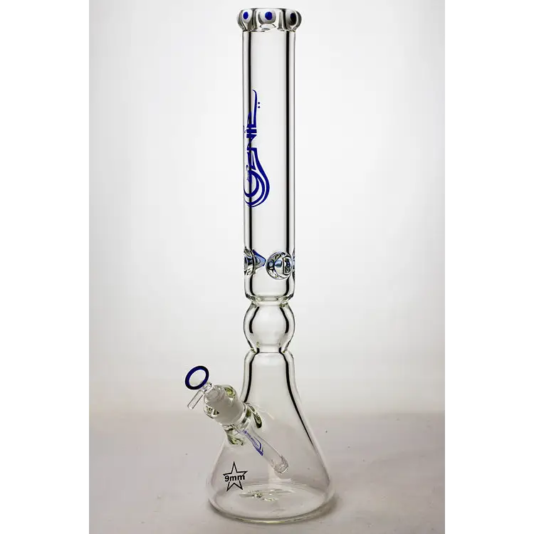 19.5" Genie 9 mm curved shaft glass beaker bong_11