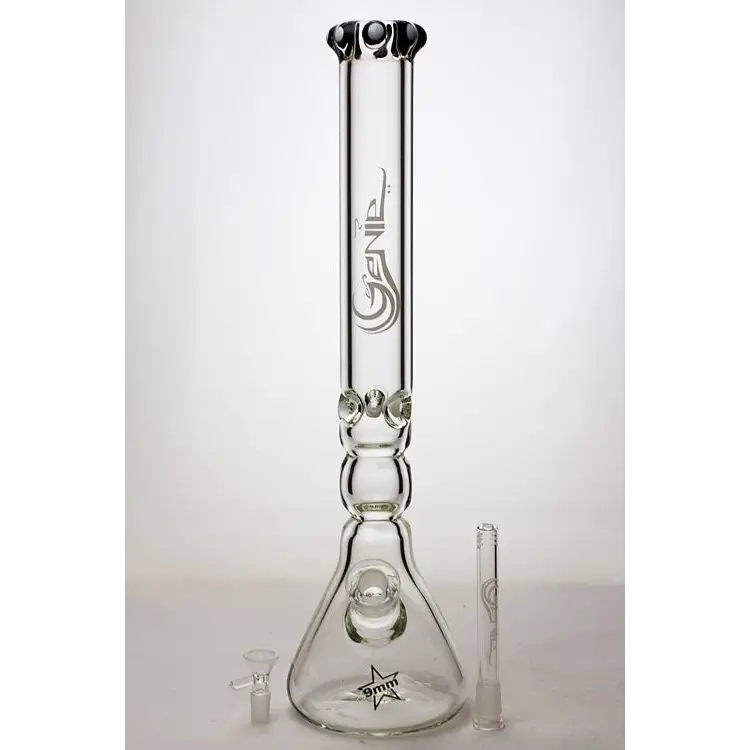 19.5" Genie 9 mm curved shaft glass beaker bong_7