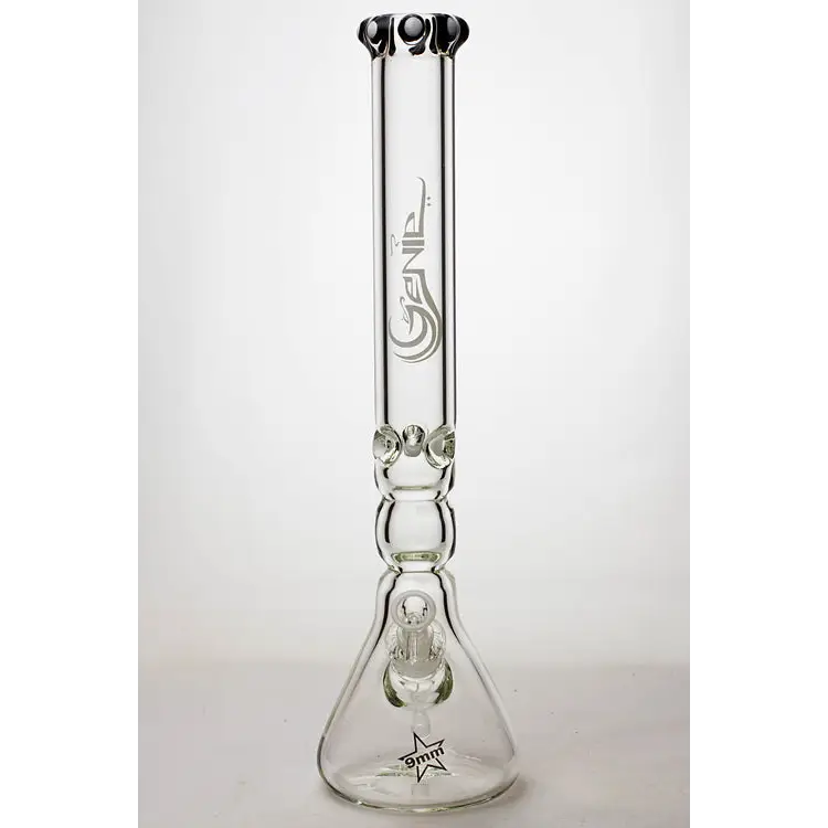 19.5" Genie 9 mm curved shaft glass beaker bong_1