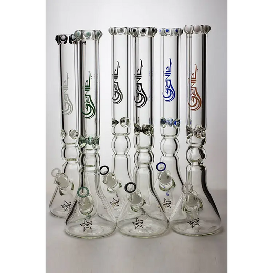 19.5" Genie 9 mm curved shaft glass beaker bong_0