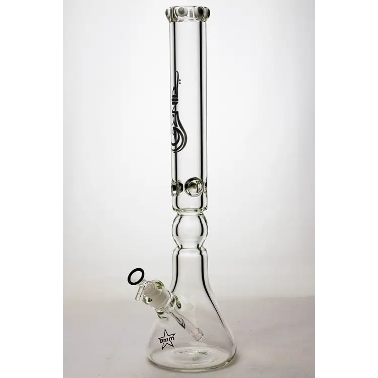 19.5" Genie 9 mm curved shaft glass beaker bong_10