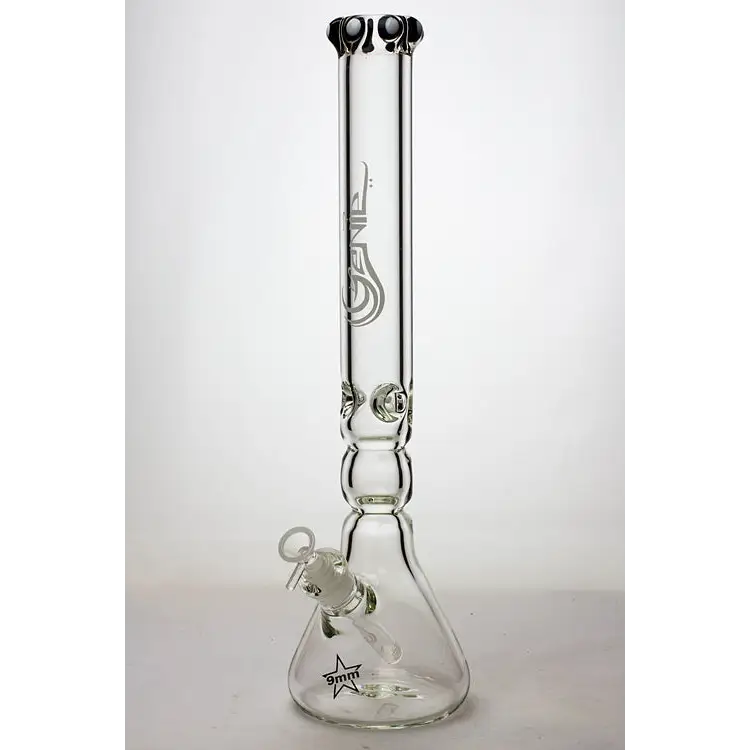 19.5" Genie 9 mm curved shaft glass beaker bong_9