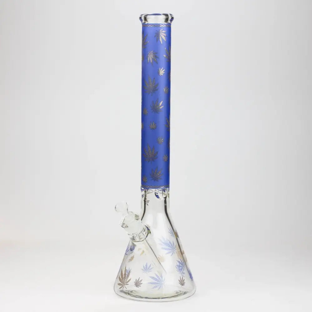 19.5" Gold leaf 9 mm glass water bong_11