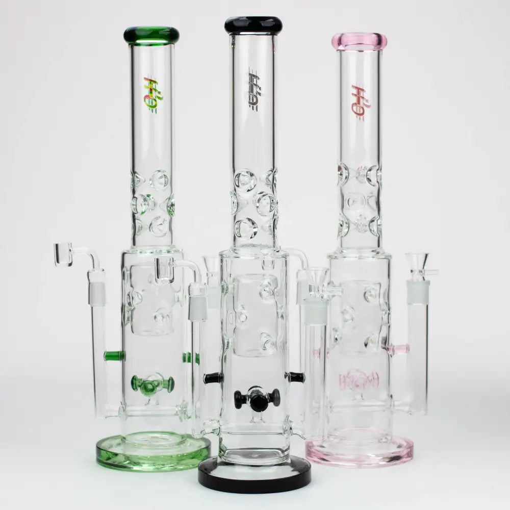 19" H2O 2-in-1 Double Joint glass water bong [H2O-22]_0