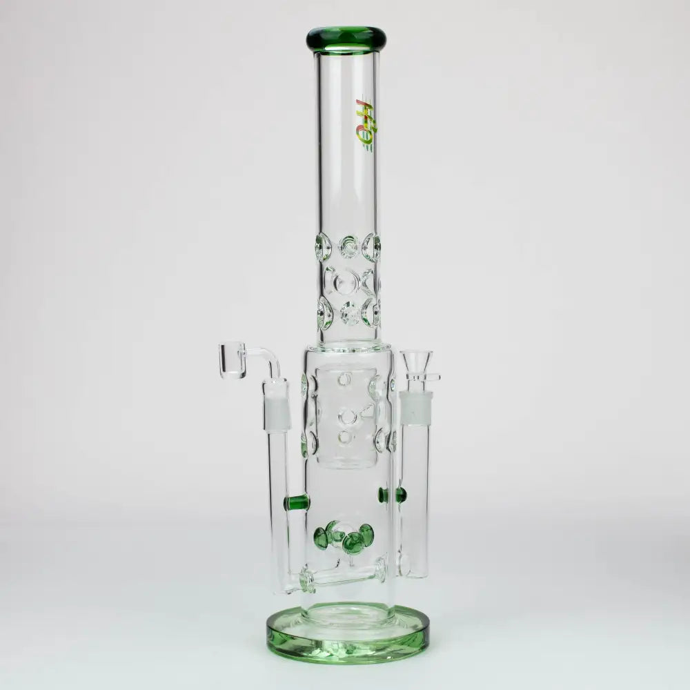 19" H2O 2-in-1 Double Joint glass water bong [H2O-22]_5