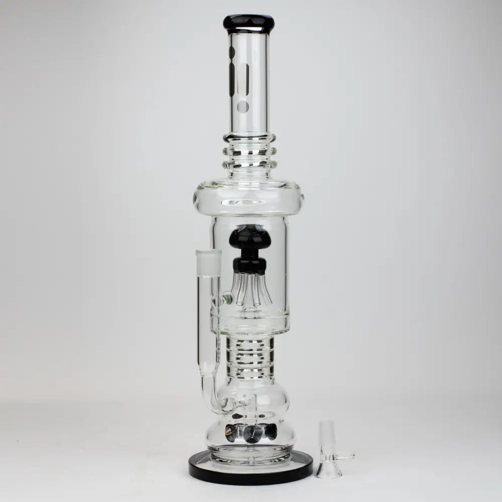 19" Infyniti 7mm flower Diff. and Reverse percolator glass bong_8