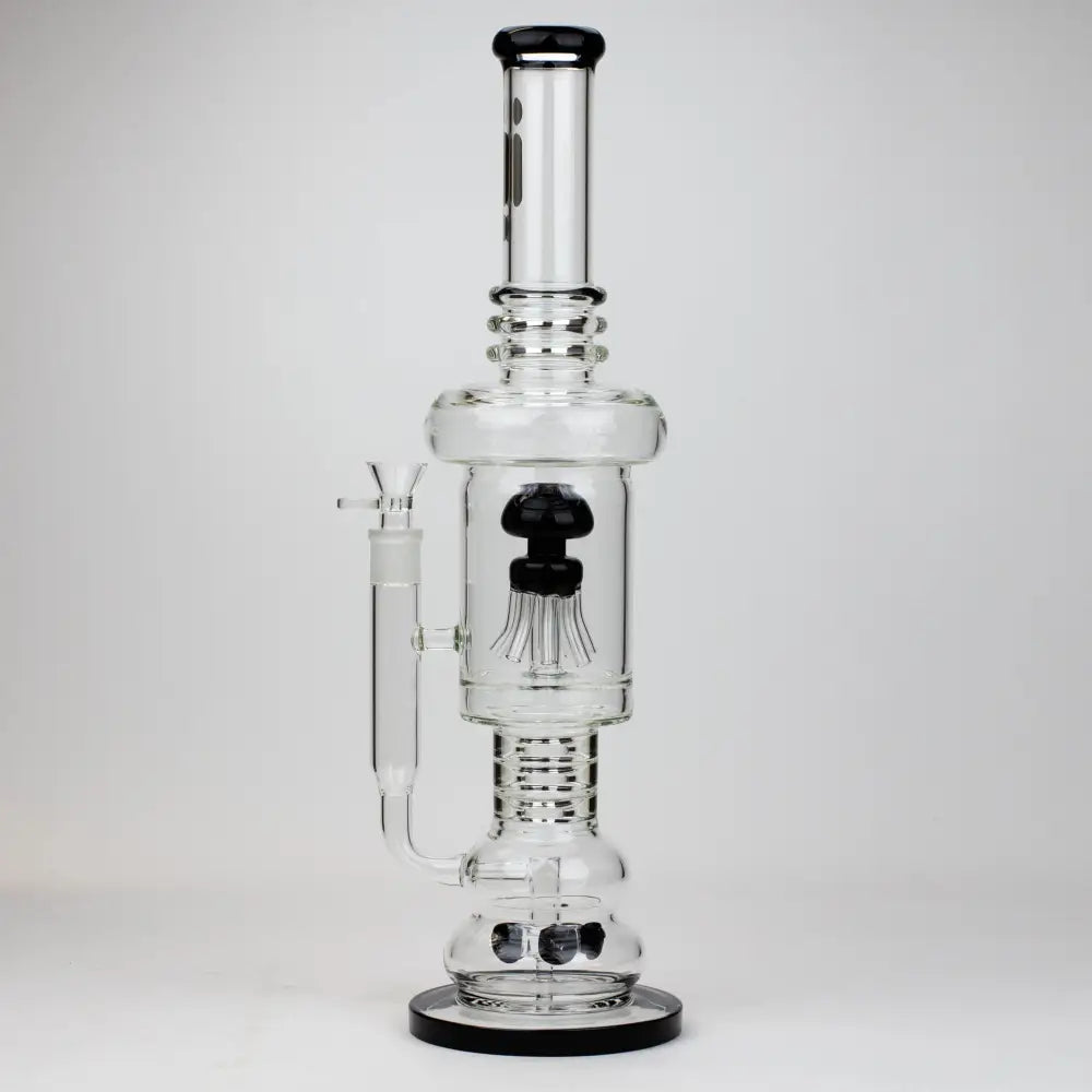 19" Infyniti 7mm flower Diff. and Reverse percolator glass bong_1