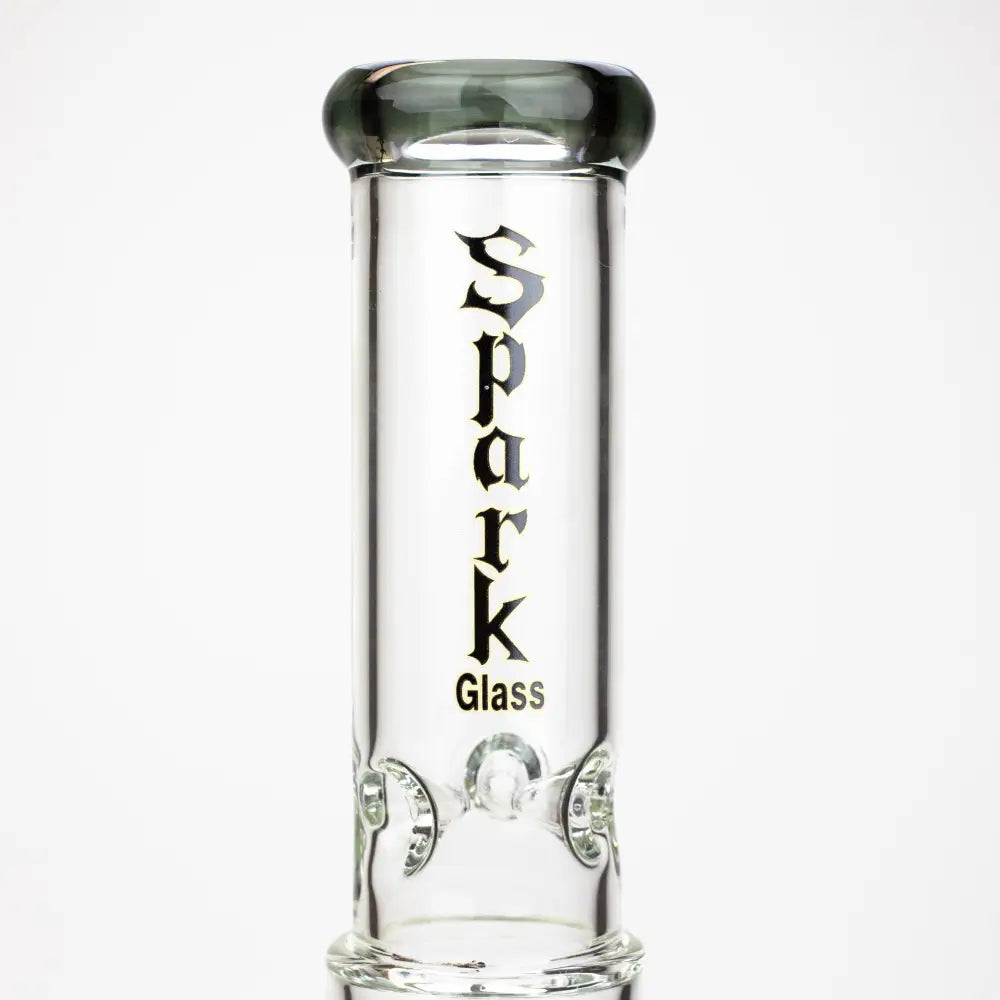 19" SPARK 7 mm double percolator glass water bong_10