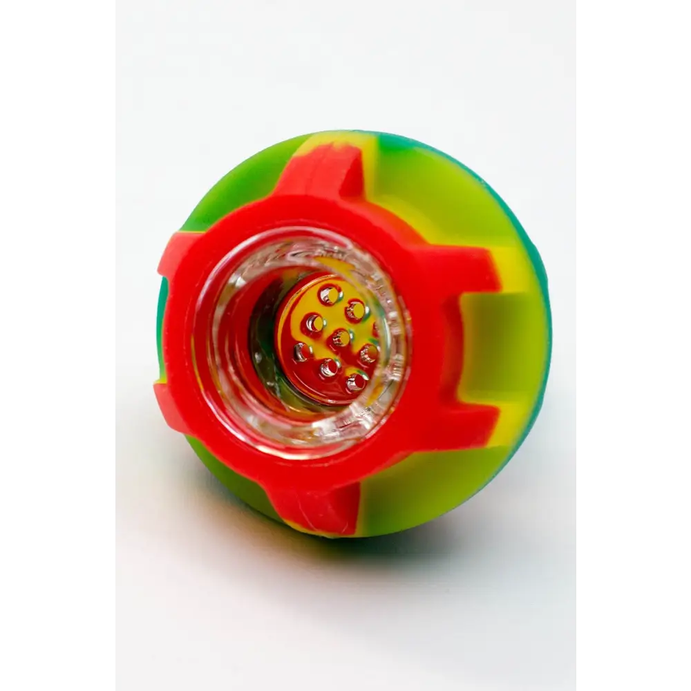 2-in-1 Silicone bowl with multi-hole glass bowl_1