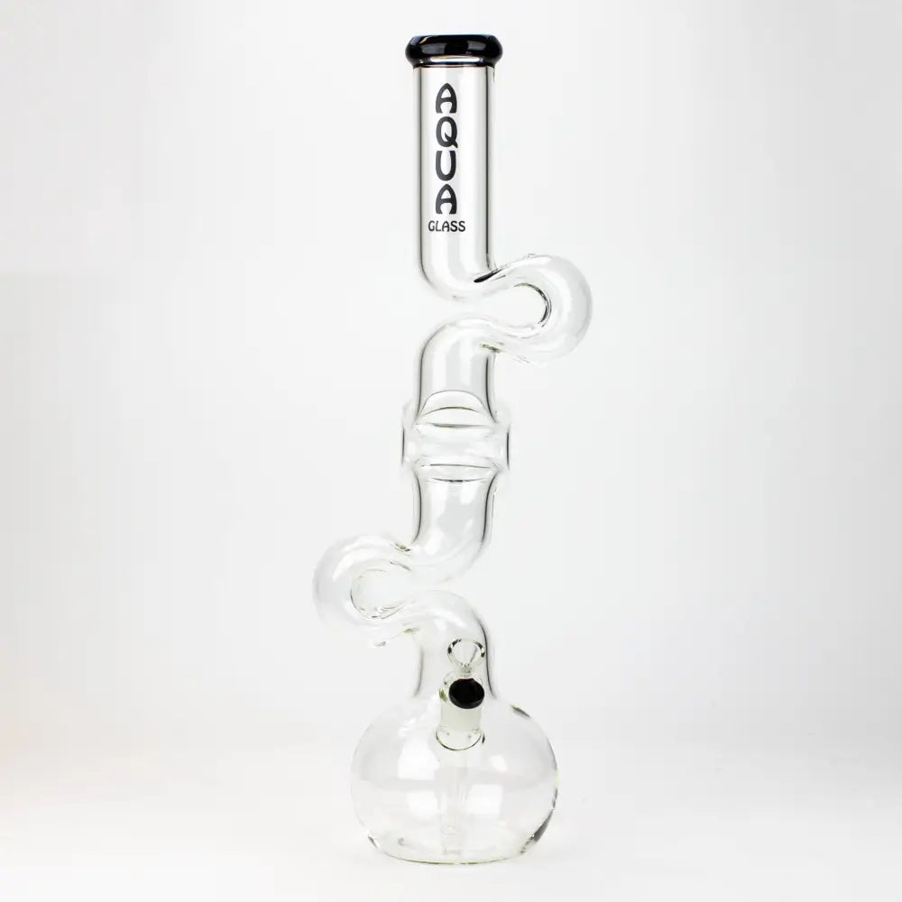 20" AQUA Glass Kink Zong glass water bong [AQUA026]_2