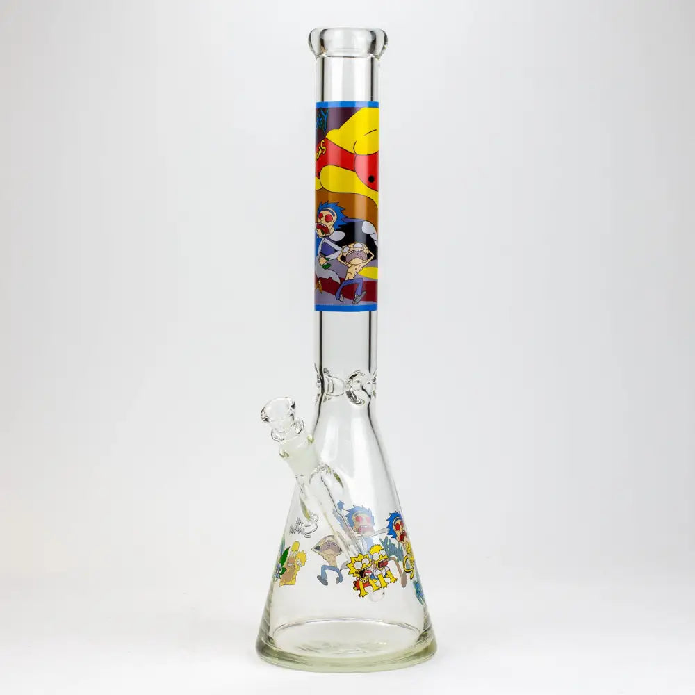 20" RM decal 7 mm glass water bong_6