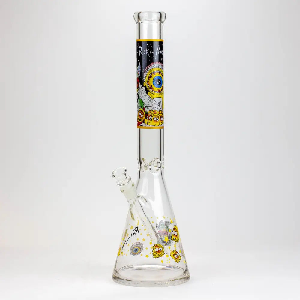 20" RM decal 7 mm glass water bong_5