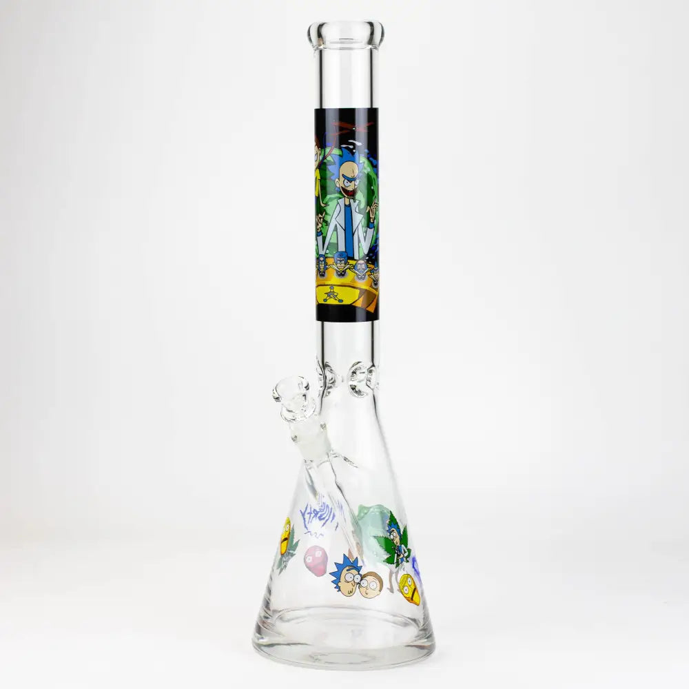 20" RM decal 7 mm glass water bong_9