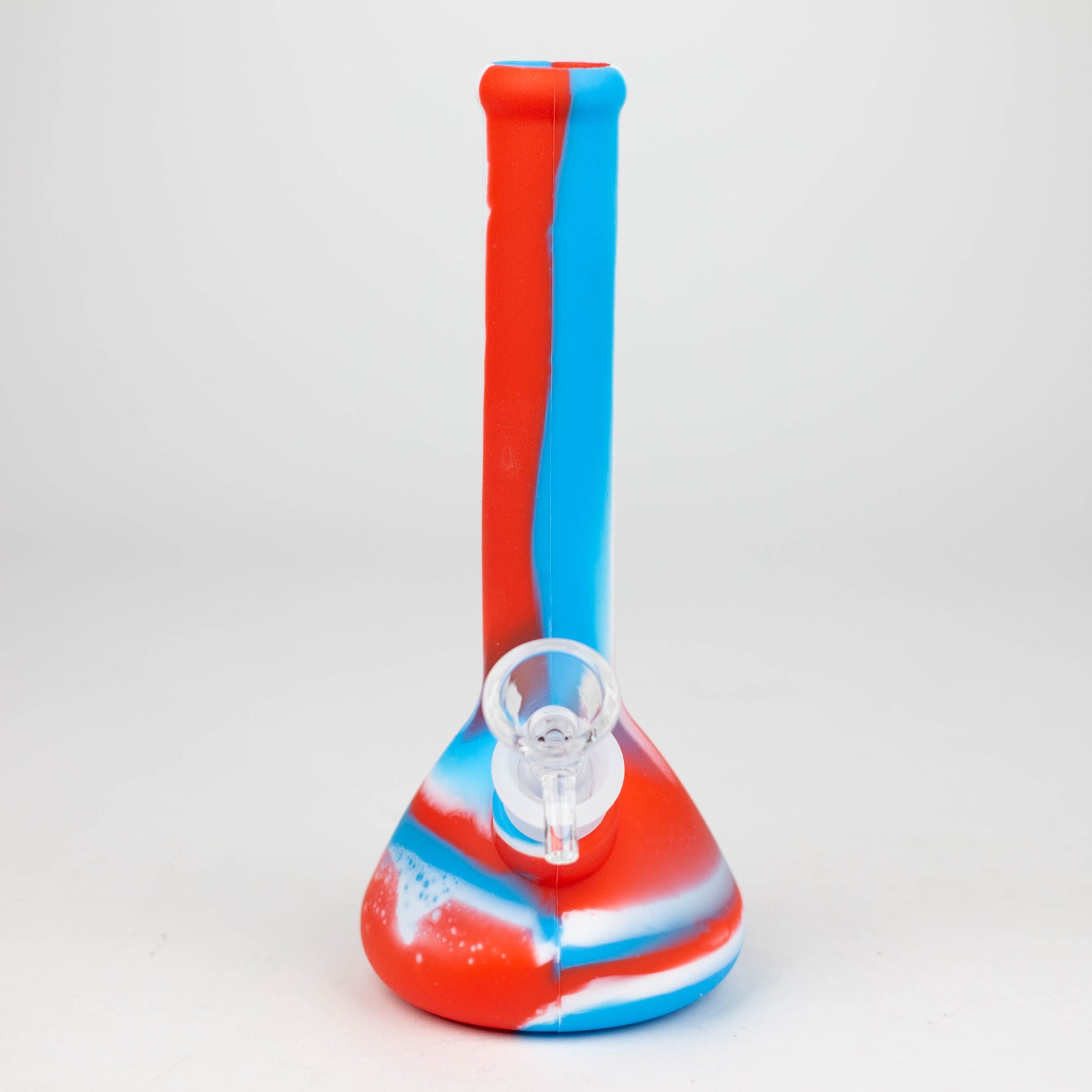 8" Tricolor silicone beaker water bong [71-Top13]_3
