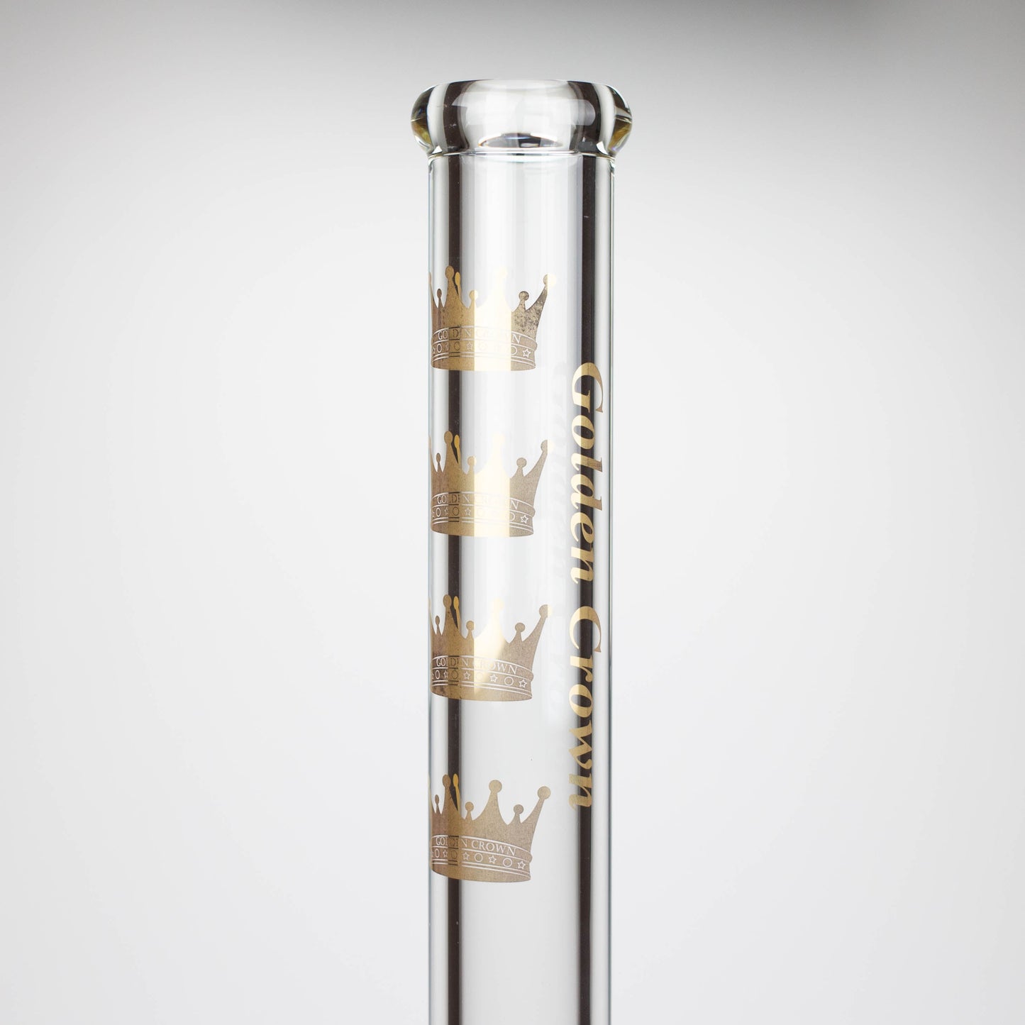 Golden Crown™ | 18 Inch 9mm glass bong with Signature and 24K Gold Emblem_8
