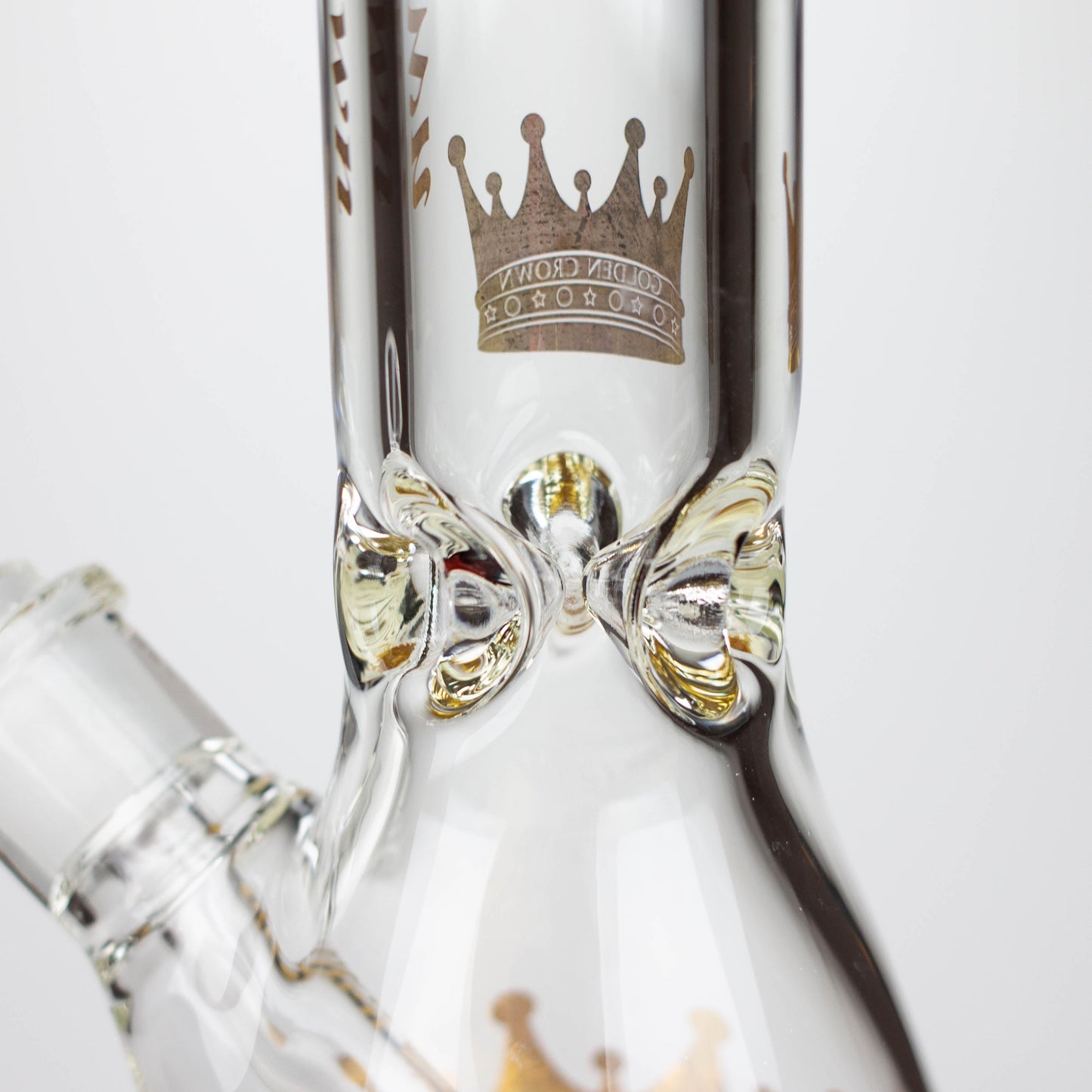 Golden Crown™ | 14 Inch 9mm glass bong with Signature and 24K Gold Emblem_9
