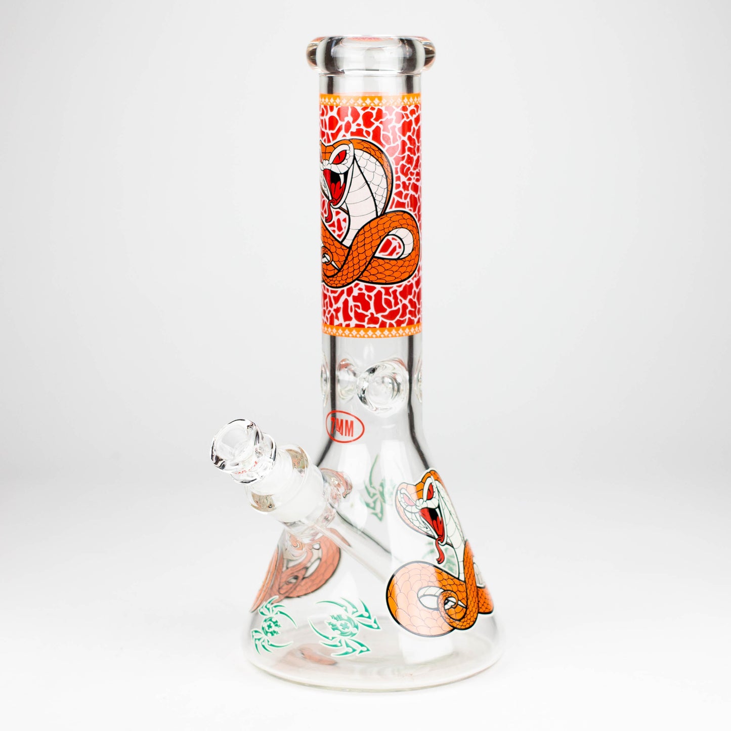 Fortune | 12" 7mm Snake Glow in the dark Beaker Bong [GT125007]_12